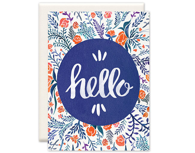 Floral Hello from Inkwell Cards.