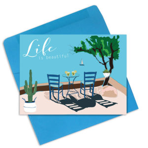 Lili Graffiti greeting card