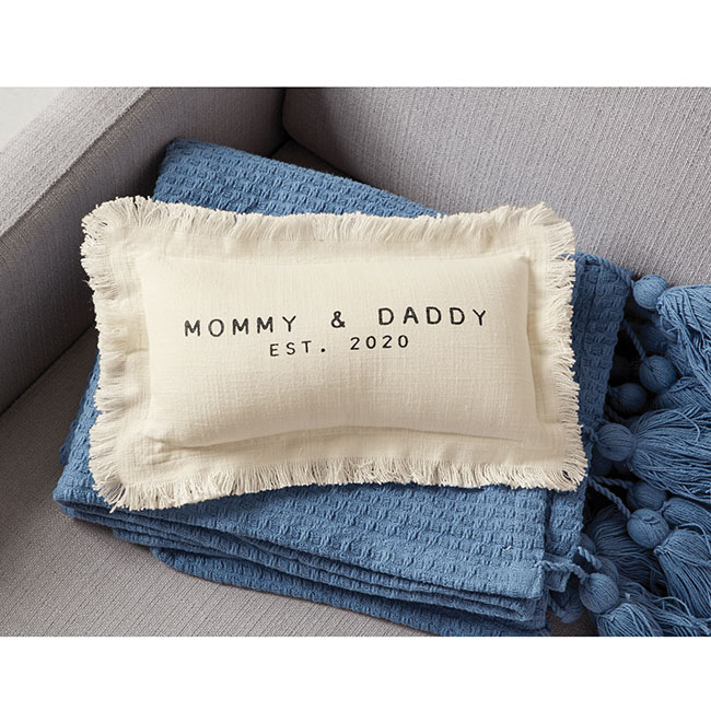 Mommy and Daddy Pillow 
															/ Mud Pie							