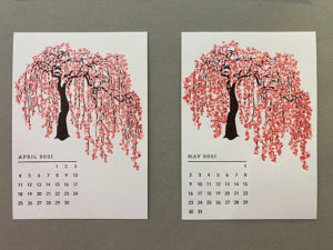 Calendar from Quick Brown Fox Letterpress