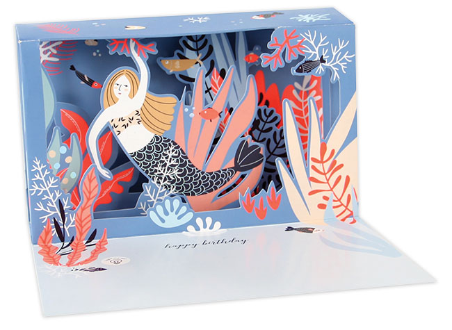 Blue Mermaid 3D Card from Up With Paper