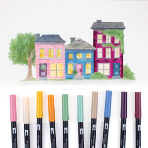 Dual Brush Pen 10Pk, Cottage from Tombow