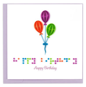Happy Birthday Card from Quilling Card's Braille Collection