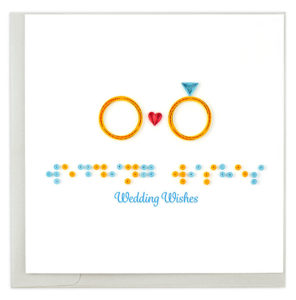 Wedding Wishes Card from Quilling Card's Braille Collection