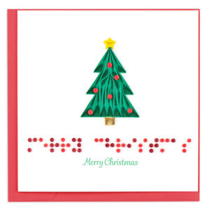 Merry Christmas Card from Quilling Card's Braille Collection