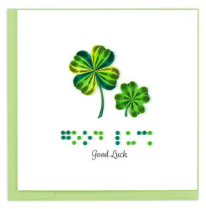 Good Luck Card from Quilling Card's Braille Collection