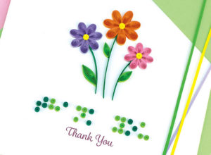 Thank You Card from Quilling Card's Braille Collection