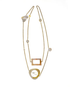 White Pearl & Shell Necklace from Naughton Braun Pearl
