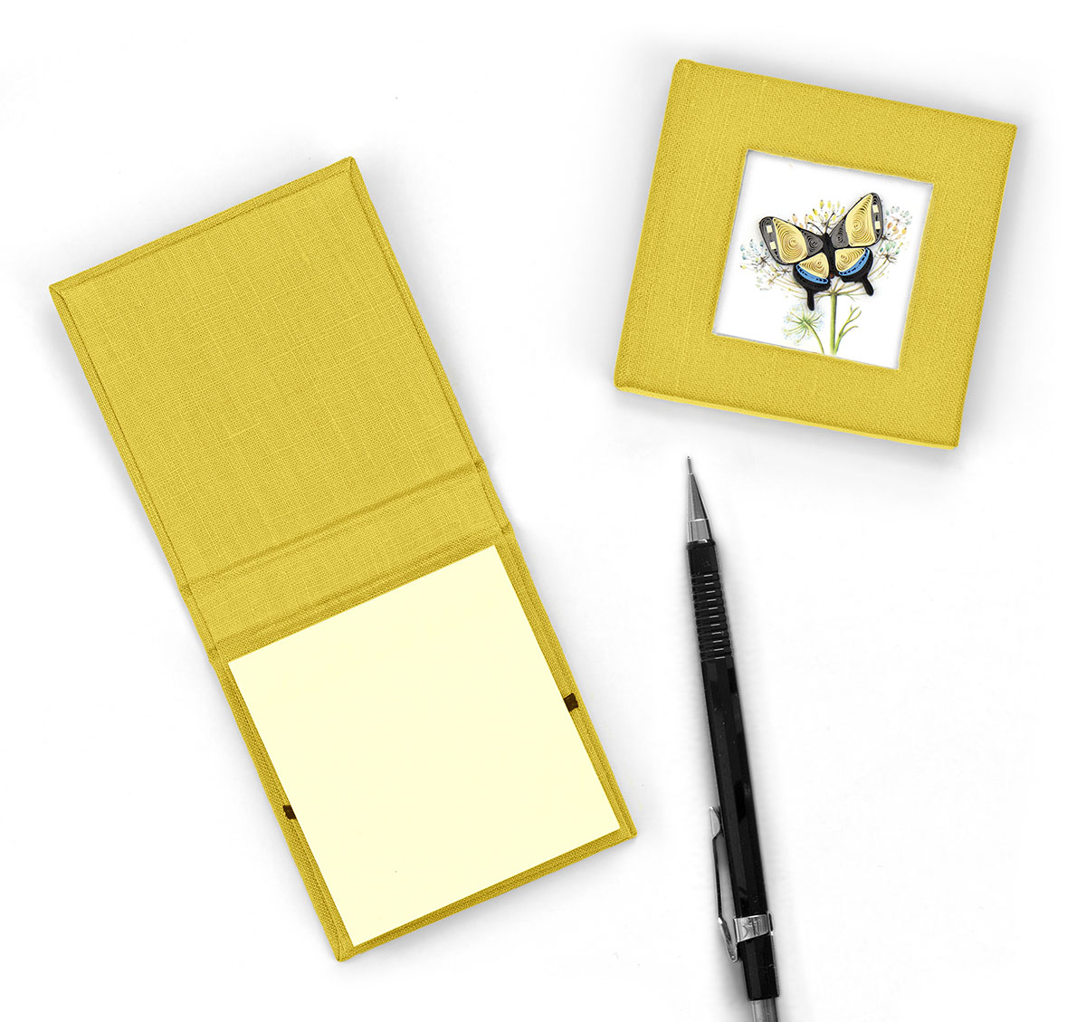 Quilled Swallowtail Butterfly Sticky Note Pad Cover 
															/ Quilling Card							