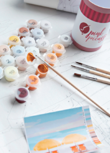 Pink Picasso paint-by-numbers kit