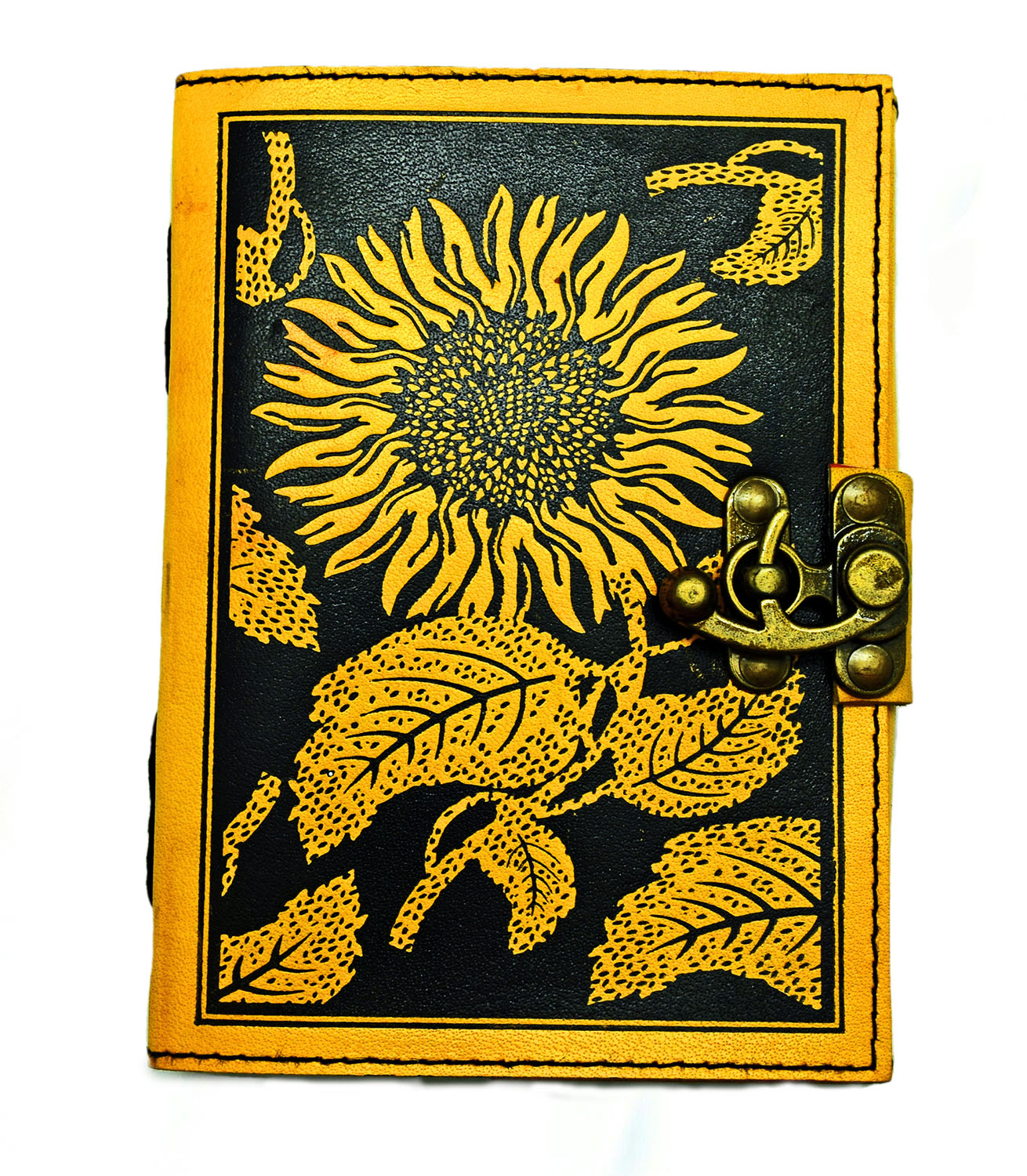 Sunflower Embossed Leather Journal 
															/ Fantasy Gifts							