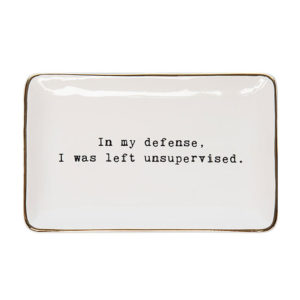 In My Defense Trinket Tray from C&F Home