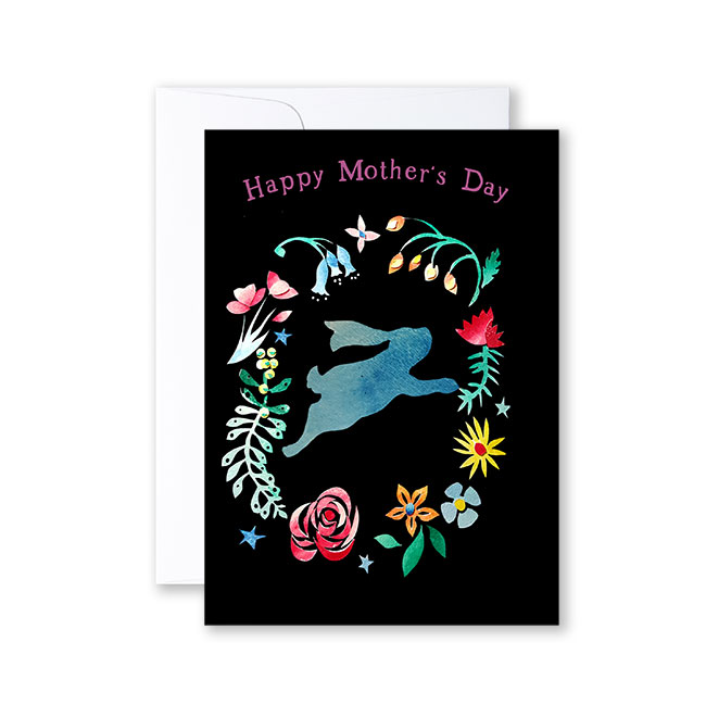 Blue Bunny Mother's Day Card