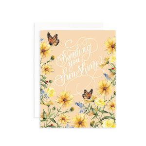 Sending You Sunshine Watercolor Floral Greeting Card from Cami Monet