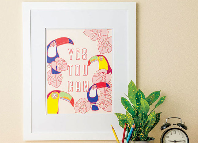 Yes You Can Art Print from ilootpaperie