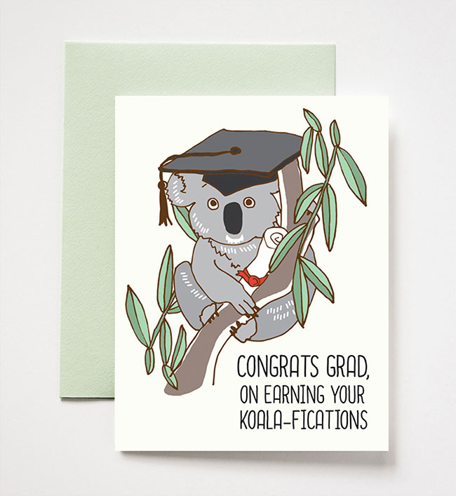 Koala Fications Graduation Card 
															/ ilootpaperie							