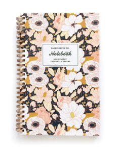 Night Floral Pattern Notebook from Paper Raven Co.