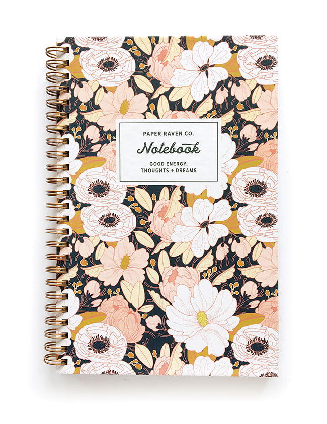 Night Floral Pattern Notebook 
															/ Paper Raven Co.							
