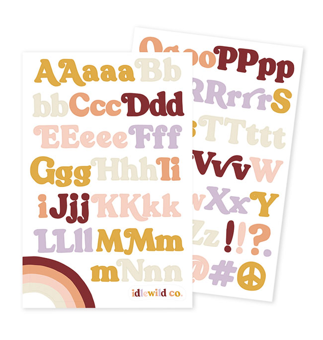 Retro Alphabet Stickers 
															/ Idlewild							