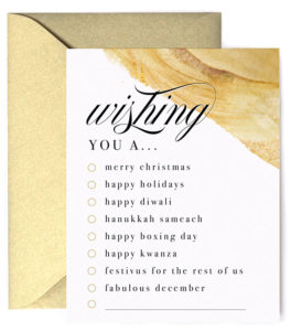 Wishing You a Pick Holiday Card from Kitty Meow Boutique