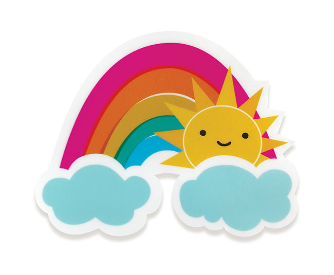 Profane Rainbow Sticker 
															/ Hearts and Sharts							