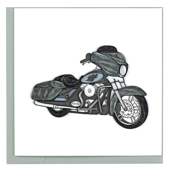 Quilled Motorcycle Card 
															/ Quilling Card							