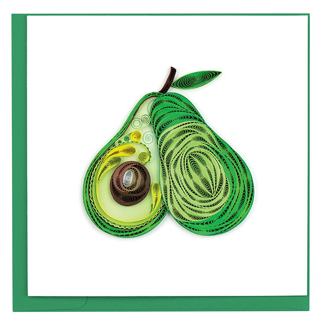 Quilled Avocado Greeting Card 
															/ Quilling Card							
