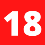 Number with a red background