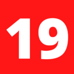 Number with a red background