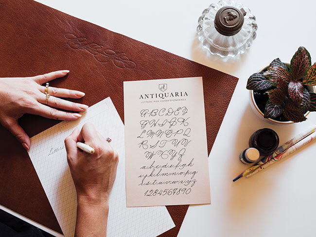 Antiquaria elevates the act of calligraphy into a meditative practice.