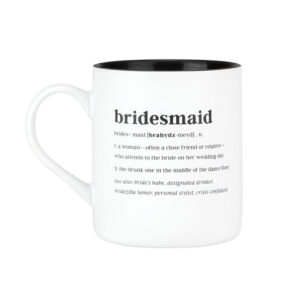 Bridesmaid Mug from About Face Designs.