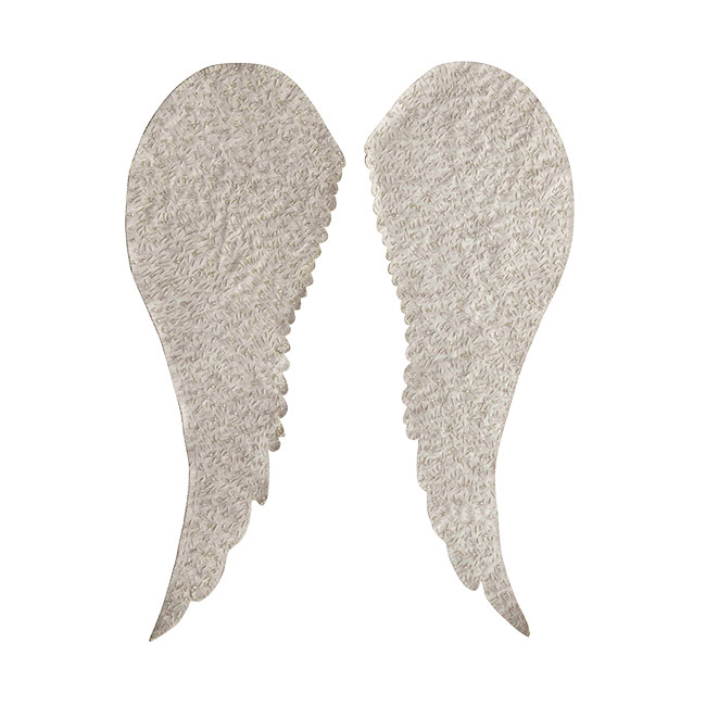 Handmade recycled fabric angel wings wall decor 
															/ Creative Co-Op							