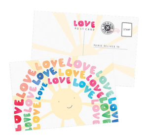 Love Rainbow Postcard from E. Frances Paper