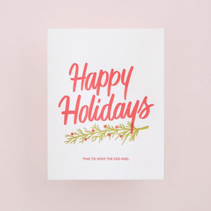 Happy Holidays Card from Friendly Fire Paper