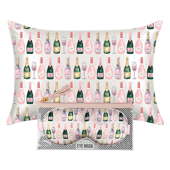 Champagne Eye Mask and Pillowcase Set 
															/ Hang Accessories							