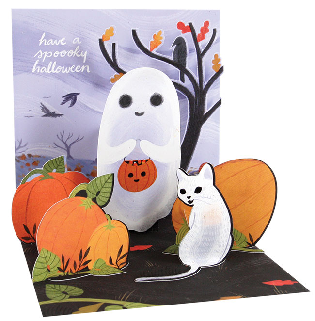 Ghost and Cat Halloween Card 
															/ Up With Paper							