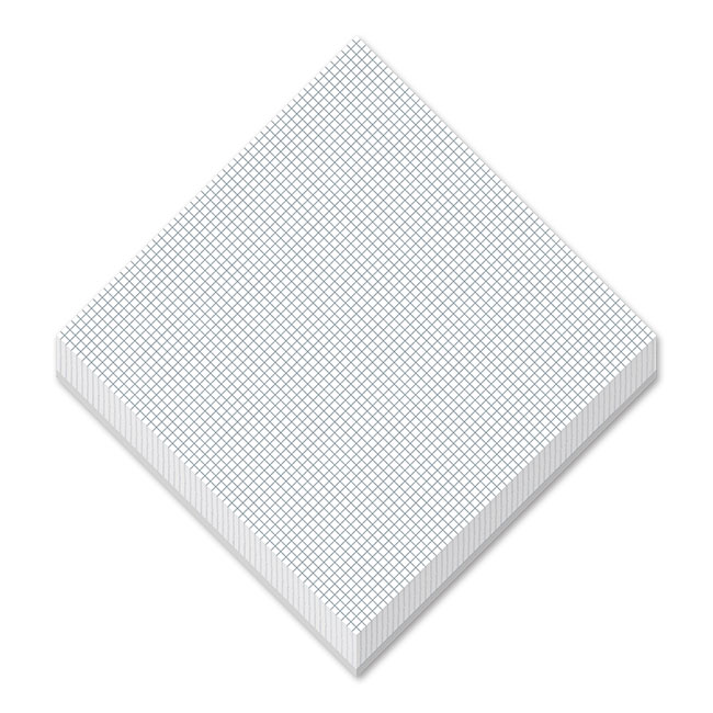 Oversized, weighty graph paper pad