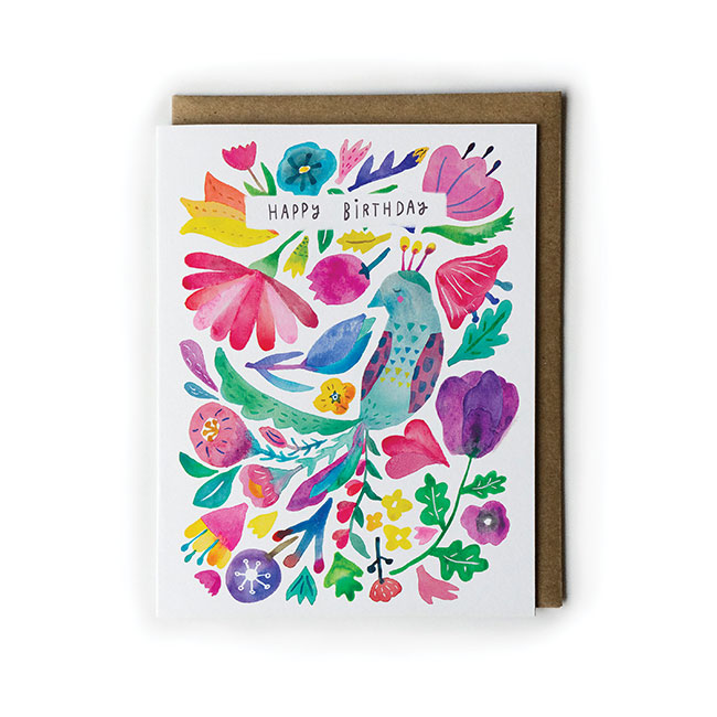 Peacock Birthday Card 
															/ Honeyberry Studios							