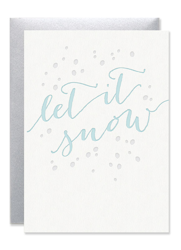 Let It Snow Letterpressed Card