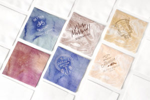 Foil-stamped Personalized Napkins 
															/ For Your Party							