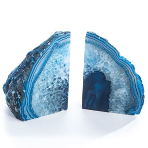 Blue Agate Bookends 
															/ GeoCentral							