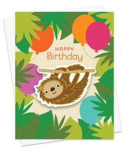 Forest Sloth Sticker Birthday Card 
															/ Night Owl Paper Goods							