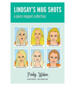Lindsay Lohan Mug Shot Magnet Set