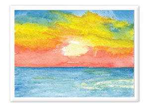 Sunset Card in Watercolor