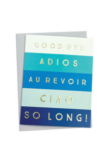 Goodbye Greeting Card 
															/ Think of Me							