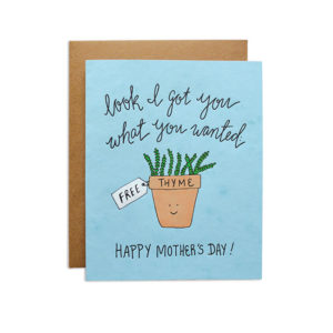 Free Thyme Mother's Day Card