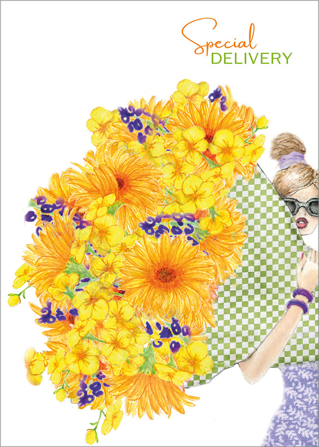 Special Delivery Bouquet Card 
															/ Ann Scott Design							