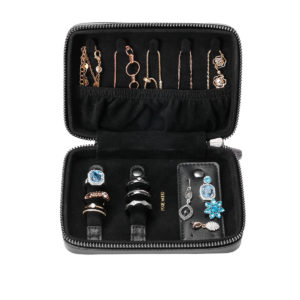 Black Zippered Jewelry Case from PIXIE MOOD
