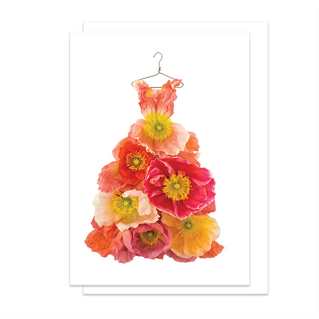 Poppy Dress Greeting Card 
															/ Petals & Pins							
