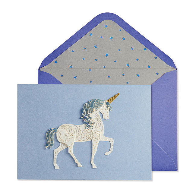 Iconic unicorn card from NIQUEA.D